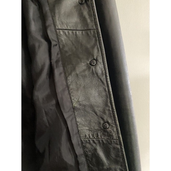 Vintage JLC New York 100% Genuine Leather Blazer Jacket Women's Black Size MED - Picture 5 of 11